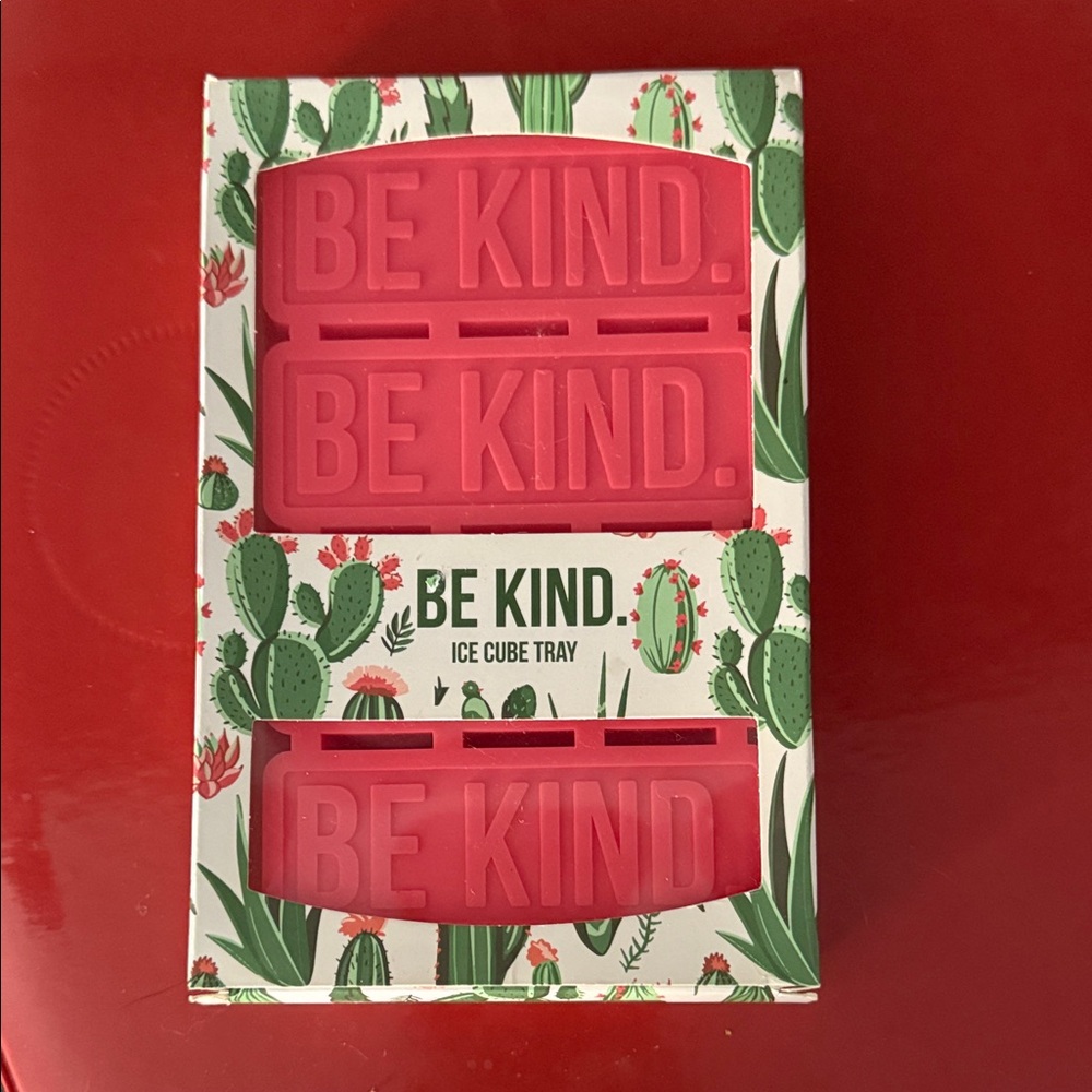 "Be Kind" Pink Silicone Ice Cube Tray Set